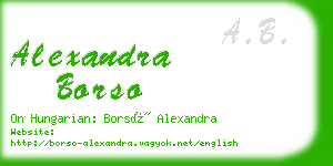 alexandra borso business card